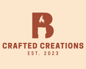 Candle Handicraft Letter B logo