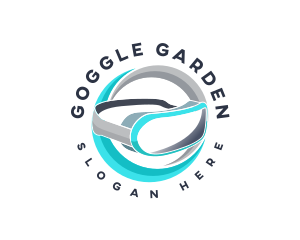 Virtual Goggles Headset logo design