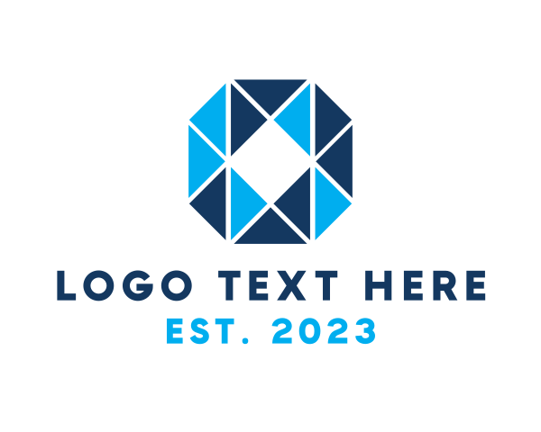 Blue Triangle logo example 2