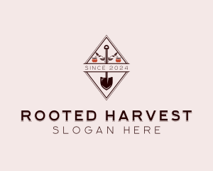 Organic Tomato Shovel logo design