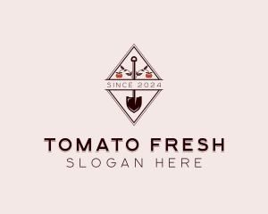 Organic Tomato Shovel logo design