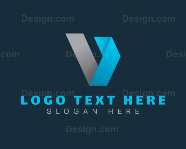 Digital Professional Agency Letter V Logo