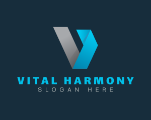 Digital Professional Agency Letter V logo design