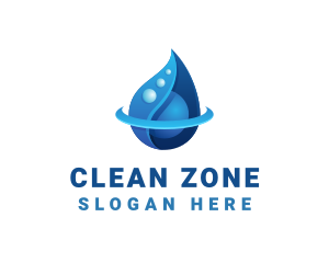 3D Blue Water Drop logo