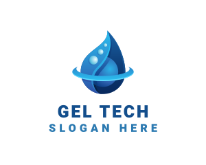 3D Blue Water Drop logo