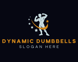 Muscle Man Bodybuilder logo