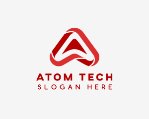 Red Tech Letter A  logo design