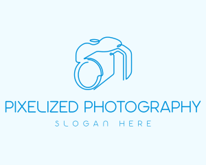 Photography Camera Monoline logo design