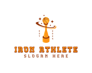 Basketball Trophy Award logo design