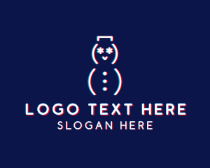Glitch Snowman Tech logo