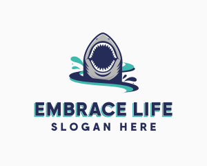 Marine Predator Shark logo design