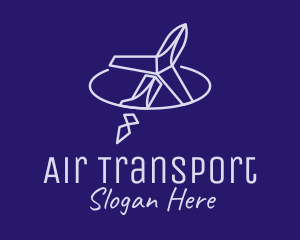 Blue Logistics Airplane logo design