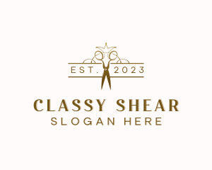 Elegant Salon Shears logo design