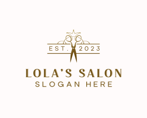 Elegant Salon Shears logo design