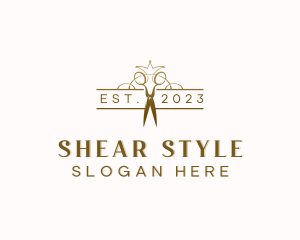 Elegant Salon Shears logo design