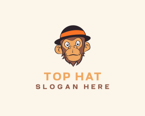 Cartoon Monkey Hat logo design