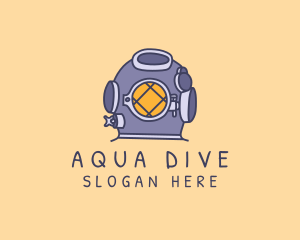 Old School Diving Suit logo design