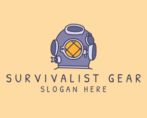 Old School Diving Suit logo design