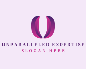 Tulip Floral Letter U logo design