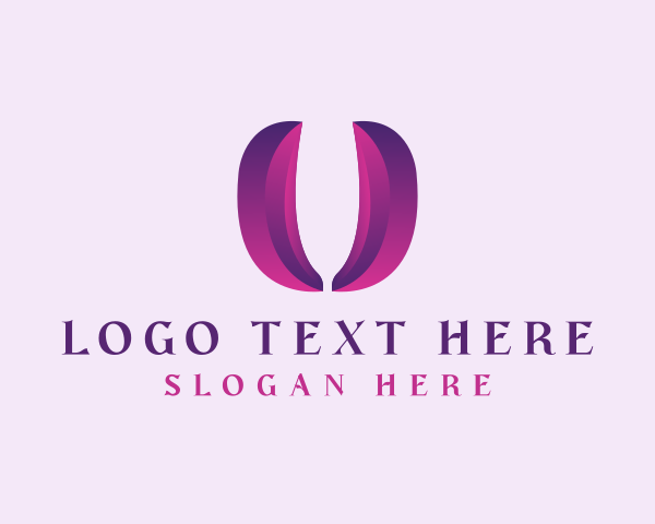 Tulip Floral Letter U logo