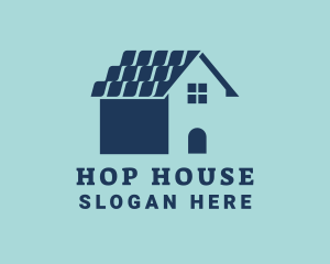 Residential Roofing House  logo design