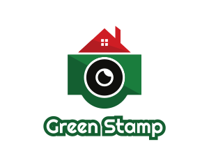 Green Camera House logo design