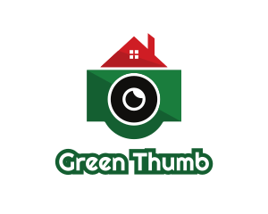 Green Camera House logo design