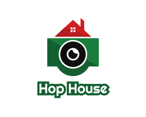 Green Camera House logo design