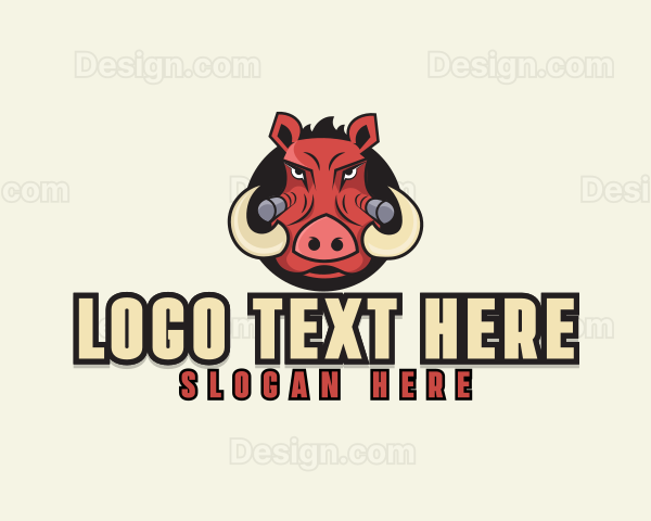 Angry Boar Head Logo