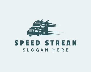 Truck Speed Courier logo design