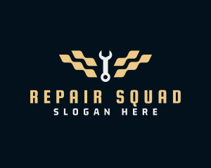 Wrench Repair Mechanic logo design