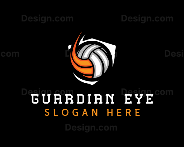 Fast Volleyball Sports Logo