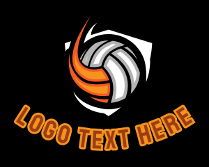 Fast Volleyball Sports logo design