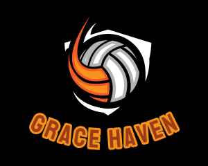 Fast Volleyball Sports Logo