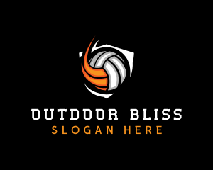 Fast Volleyball Sports logo design