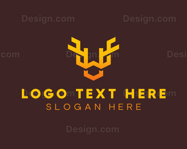 Wildlife Antlers Horn Logo