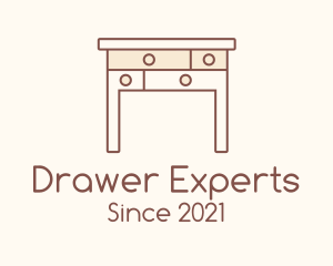 Wood Table Drawer  logo design