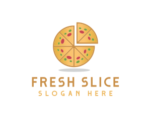 Pizza Pie Slice logo design