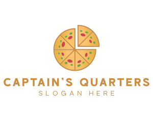 Pepperoni Pizza Slice logo design