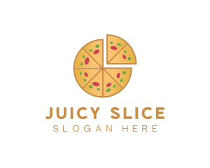 Pepperoni Pizza Slice logo design