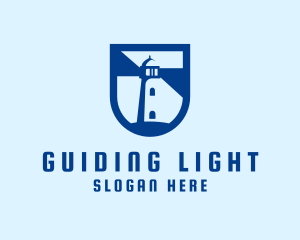 Shield Coastal Lighthouse logo design