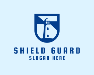 Shield Coastal Lighthouse logo design