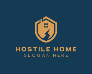 Home Security Shield  logo design