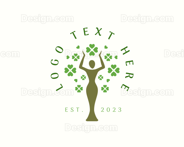 Human Lady Tree Logo