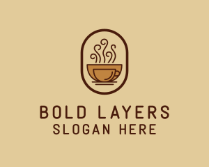 Hot Coffee Cafe logo design