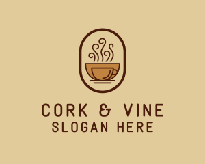 Hot Coffee Cafe logo design