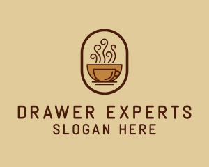 Hot Coffee Cafe logo design