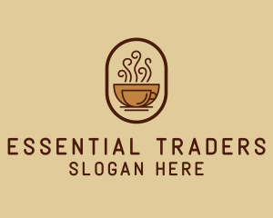 Hot Coffee Cafe logo design