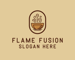 Hot Coffee Cafe logo design