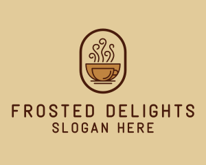 Hot Coffee Cafe logo design